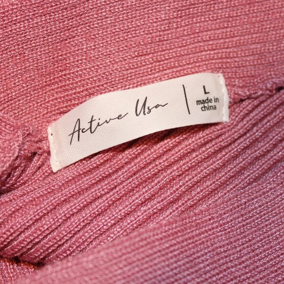 Deep Double V-neck Twist Detail Sweater Stretch Midi Dress in Black or Pink - Picture 7 of 16